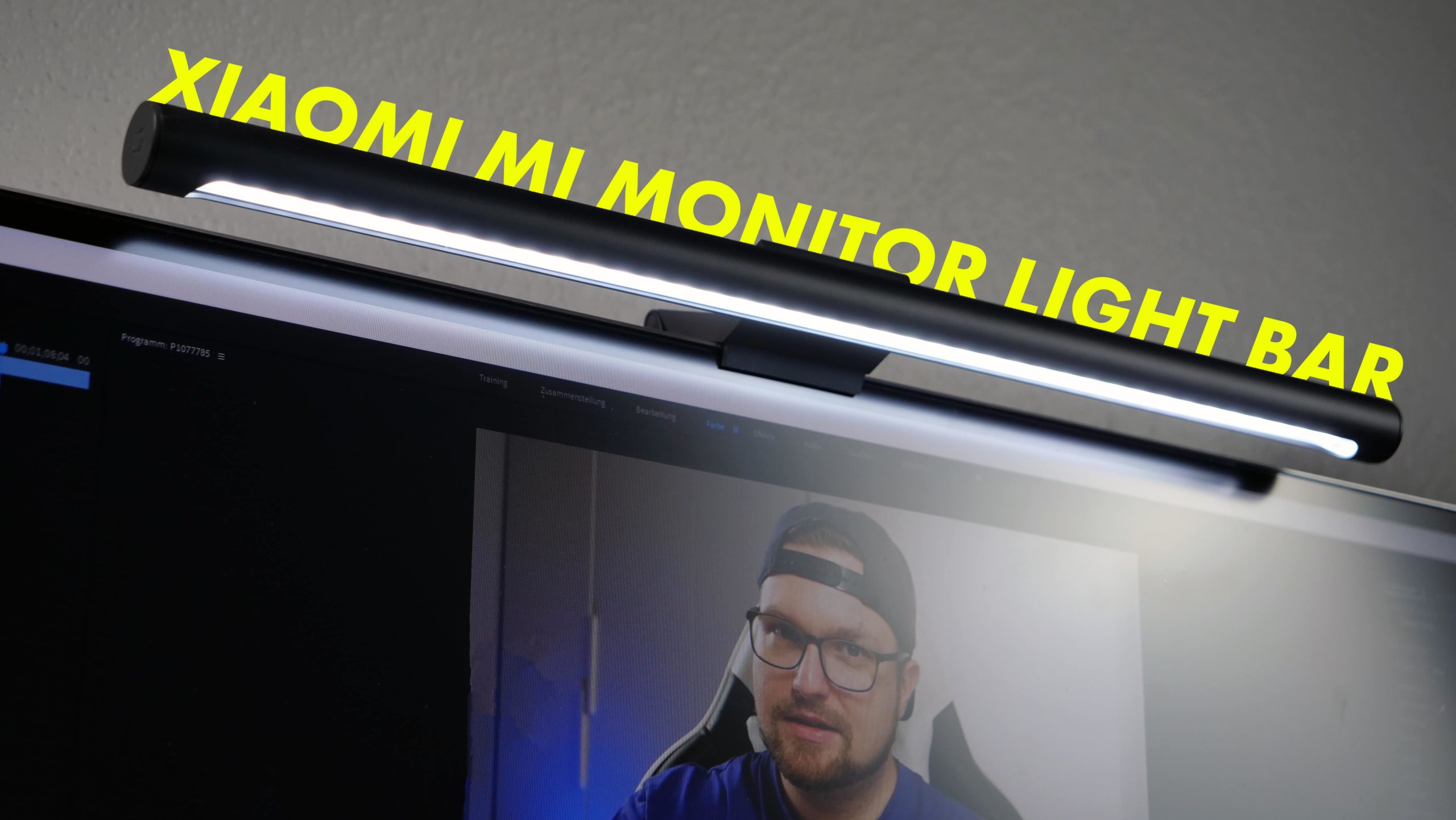 Xiaomi Mi Monitor Light Bar am Monitor angebracht