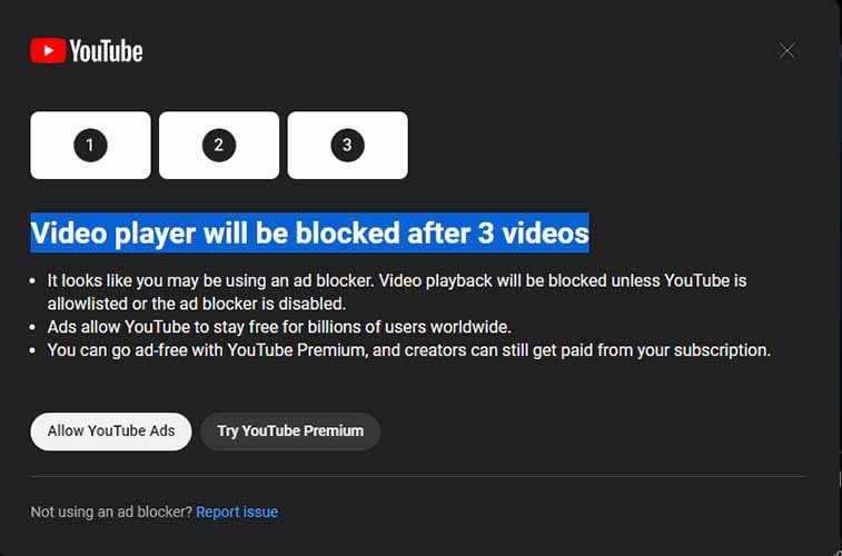 YouTube-Werbeblocker-Blocker