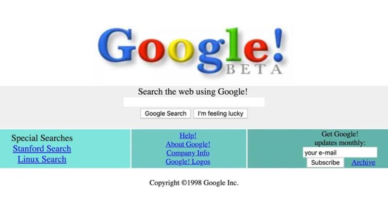 Google vor 25 Jahren